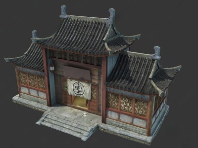 中式古建3D模型下载